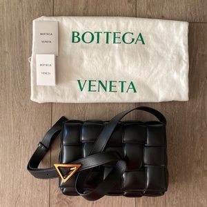 Bottega Veneta, Authentic - Classic Padded Cassette in Black Lambskin